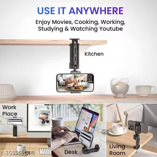 Portronics Mobot Clip 360?& Travel Friendly,Compatible with 4.5 to 6.9 inch Smartphones(Black)