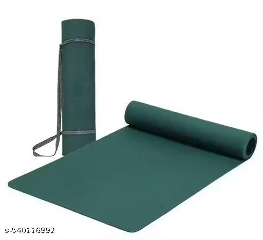 oga Mat 4MM WITH HIGH ELASTIC YOGA MAT CARRY STRAP (FREE) DOUBLE COLOR ATTRACTION FOR for Women and Men, EVA Material