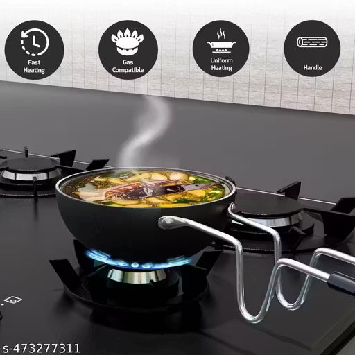 Non Stick Grill Pan & Mini Uttapam Pan Tawa Aluminum Multi Snack Maker / 2 pc Combo