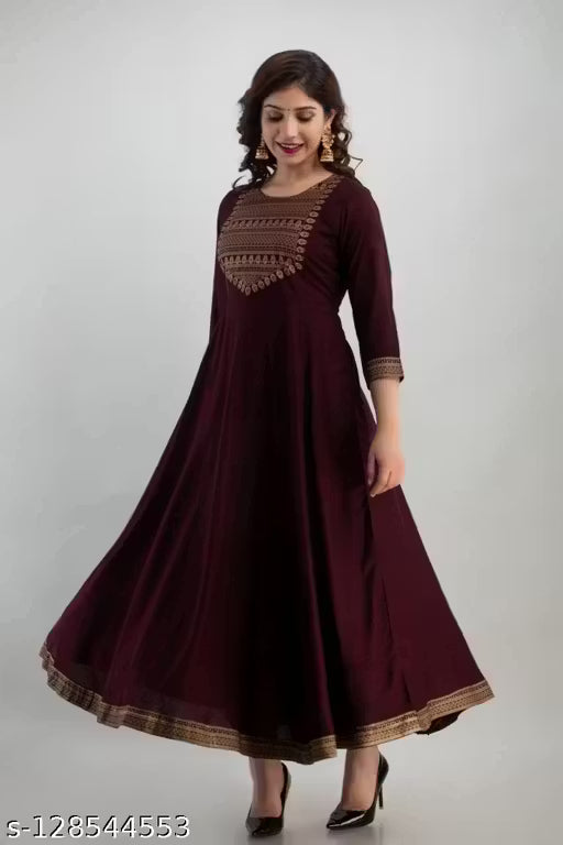 women ryon printed flared kurta