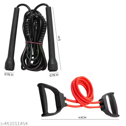 Tummy Trimmer, Skipping Rope,Push up Bar and toning tube for Gym Equipment Home Exercise,