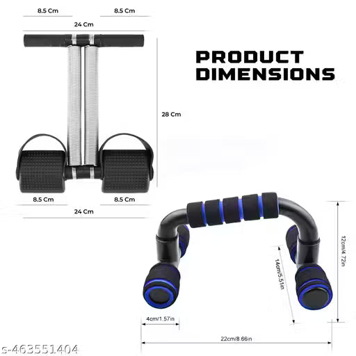 Tummy Trimmer, Skipping Rope,Push up Bar and toning tube for Gym Equipment Home Exercise,