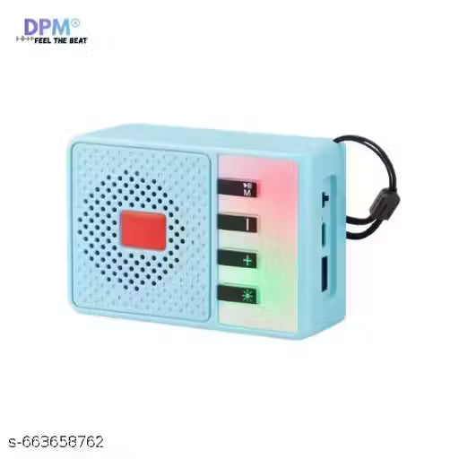 DPM M413SP Portable Bluetooth Speaker with RGB Mood Lighting, 5W Clear Sound Output, Pocket Size Design, USB & TF Card Support